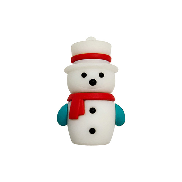 Hot sale cartoon usb drive snowman pvc customized pendrive LWU537